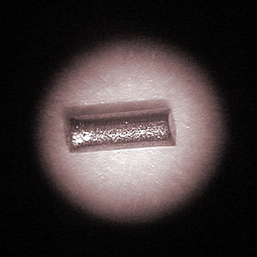 .011 x .033 SS wire: A small pin, but not
the smallest we have supplied